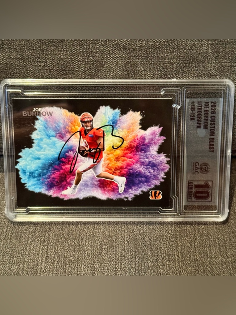 Joe Burrow 2026 Custom Blast Lithograph GAC 10 Gem Mint